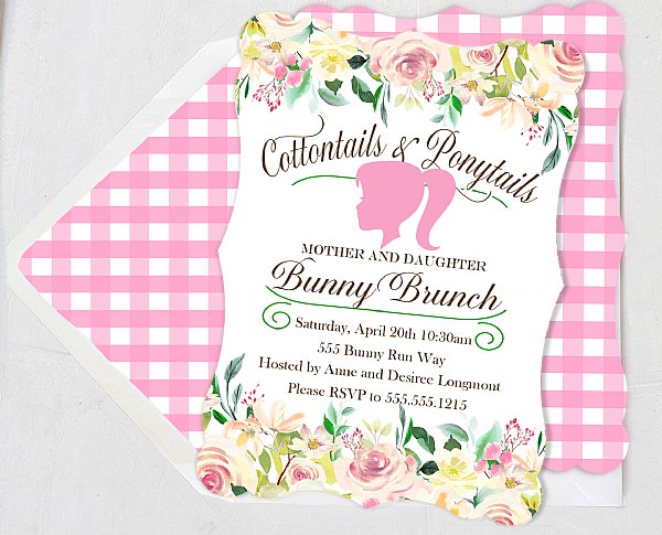 Cottontails Personalized Invitation Set