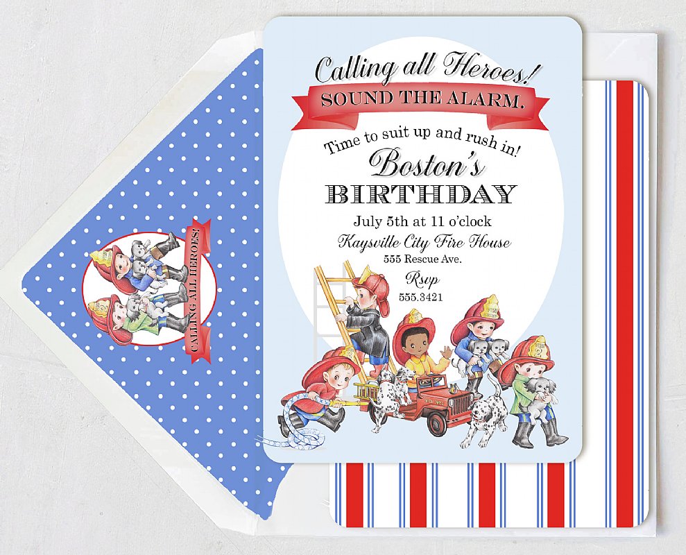 Fireman Personalized Invitation