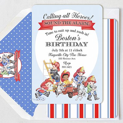 Fireman Personalized Invitation