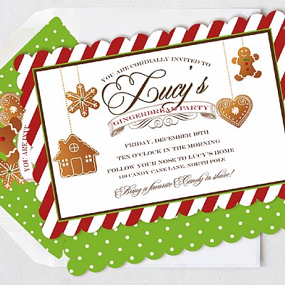 Gingerbread Invitation Set