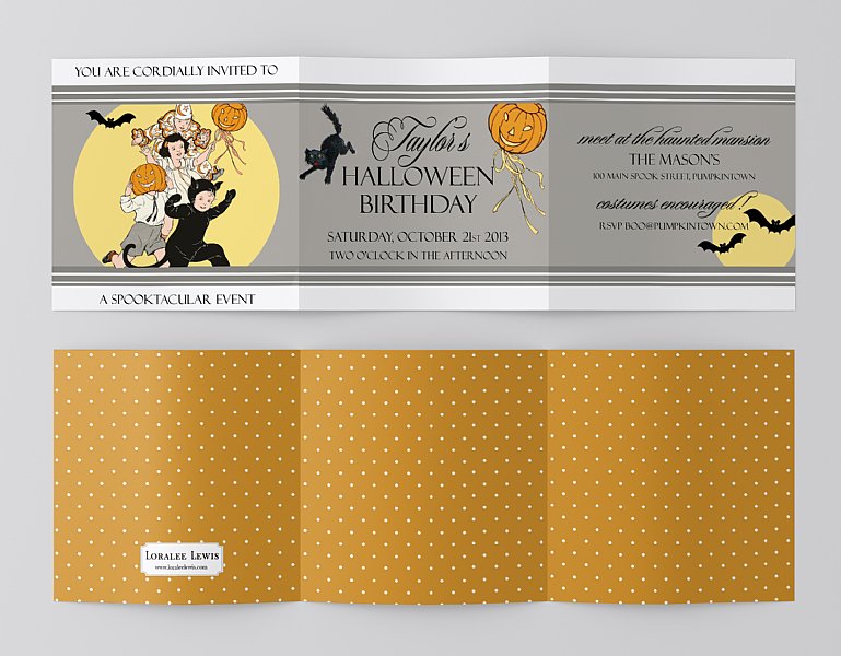 Classic Children's Costume Trifold Invitation