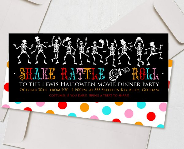 Dancing Skeleton Invitation