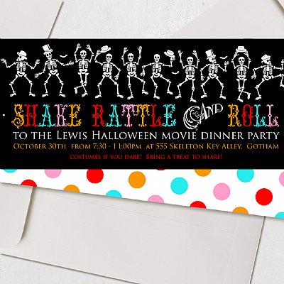 Dancing Skeleton Invitation