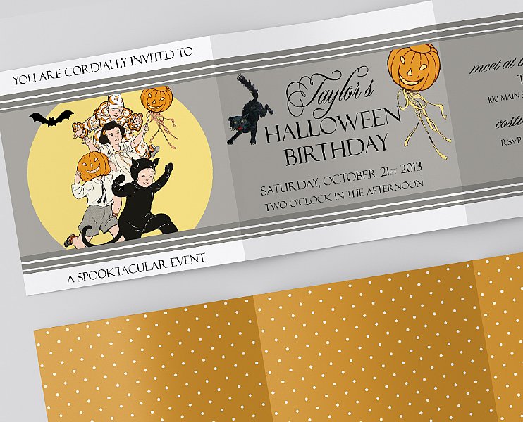 Classic Children's Costume Trifold Invitation