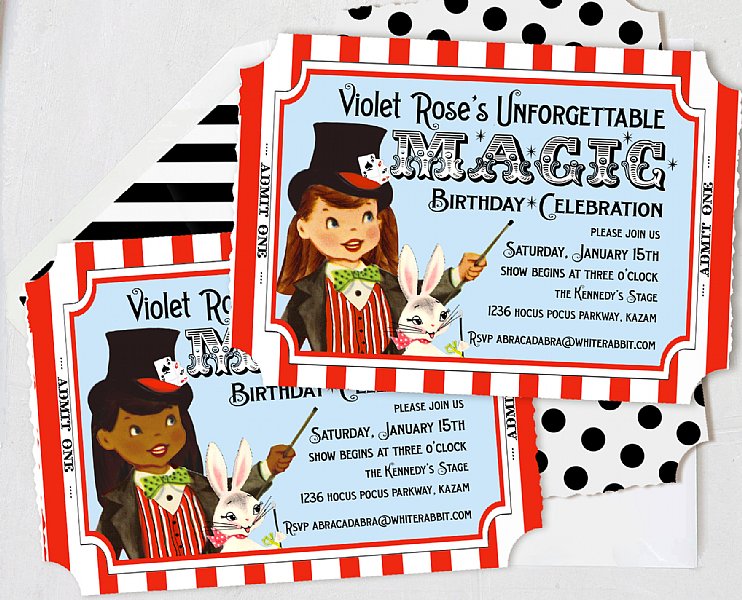 Hocus Pocus Ticket Invitation (Girl Version)