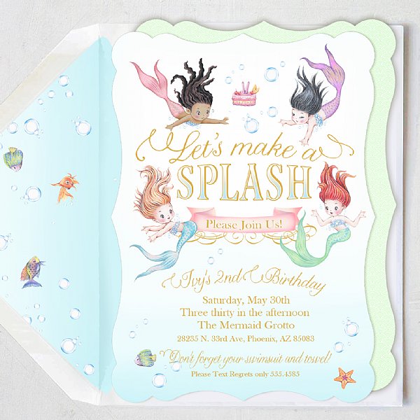 Mermaid Personalized Invitation Set