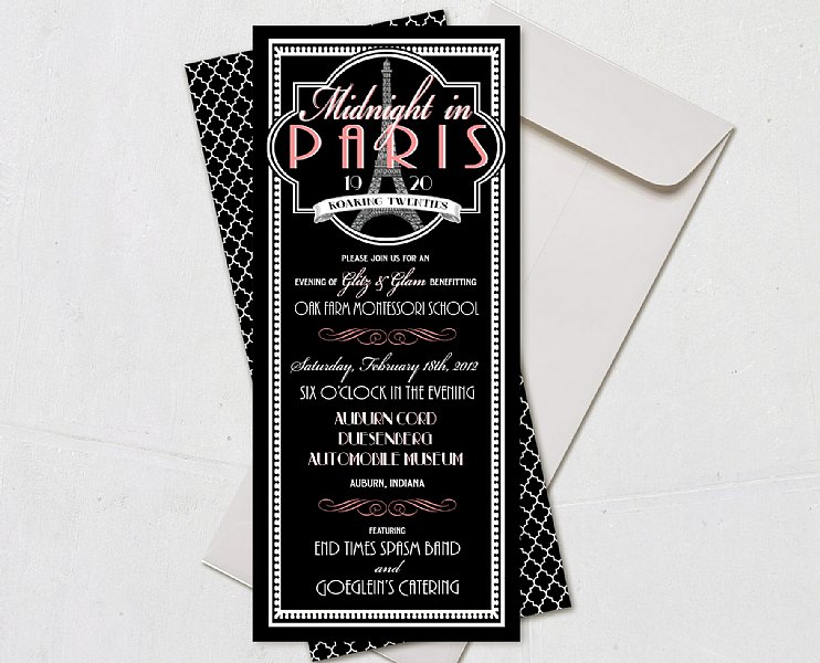 Midnight in Paris Invitation