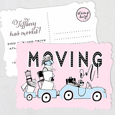 Moving On Personalized Announcement Postcard
