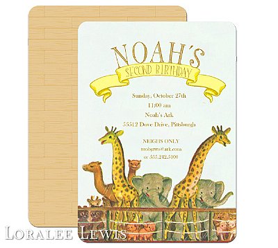 Noah's Ark Invitation 