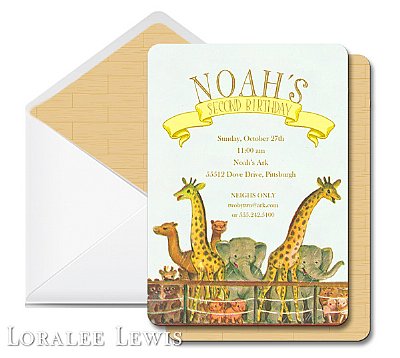 Noah's Ark Invitation 