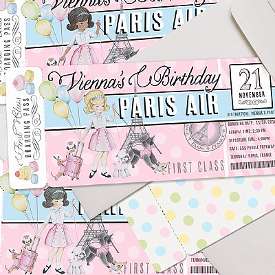 Paris Personalized Invitations