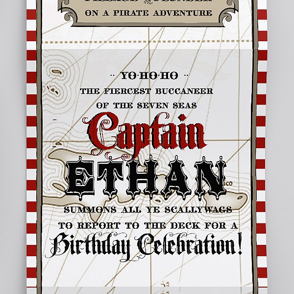 Buccaneer Pirate Trifold Invitation