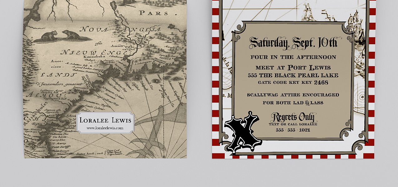 Buccaneer Pirate Trifold Invitation