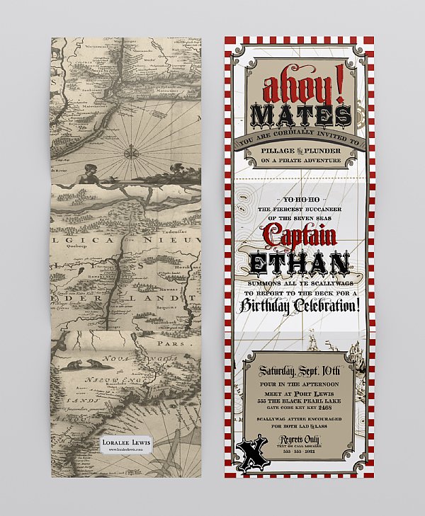 Buccaneer Pirate Trifold Invitation