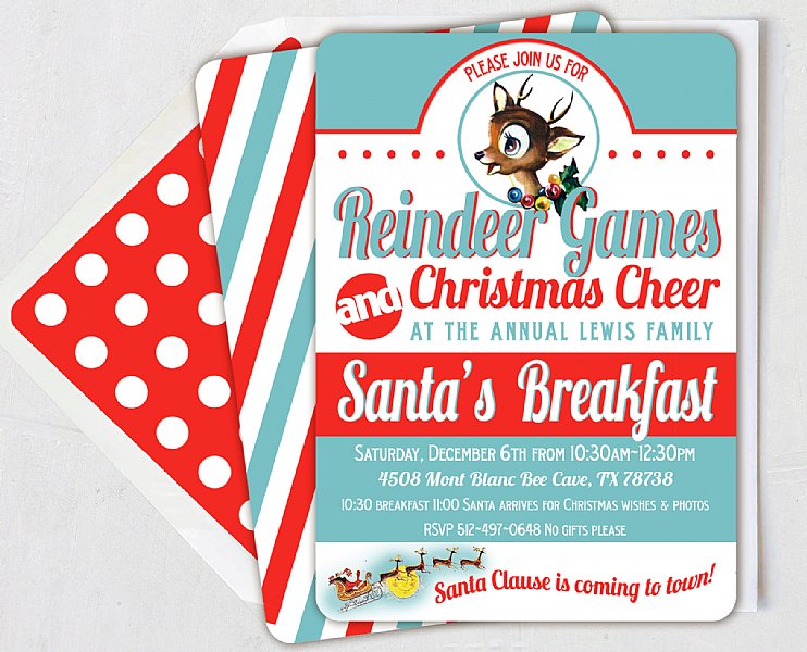 Reindeer Games Invitation