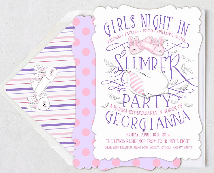 Slumber Party Personalized Invitation Set