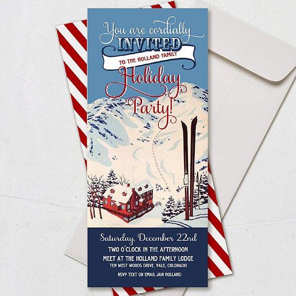 Vintage Ski Lodge Invitation