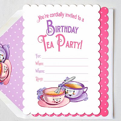 Tea Party Fill-In-Your-Own Invitations