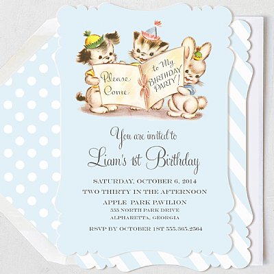 Tiny Trio Invitation (Blue)