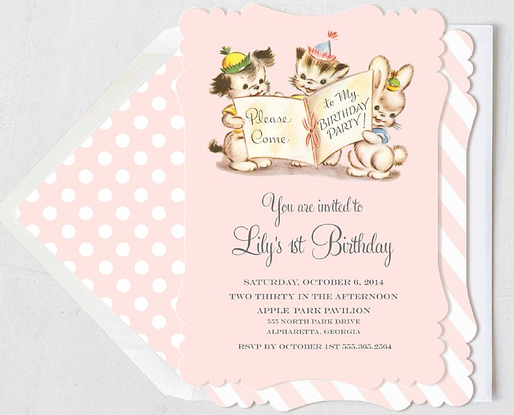 Tiny Trio Invitation (Pink)