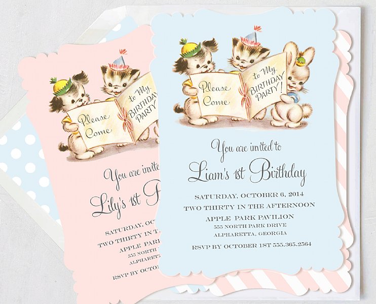 Tiny Trio Invitation (Pink)