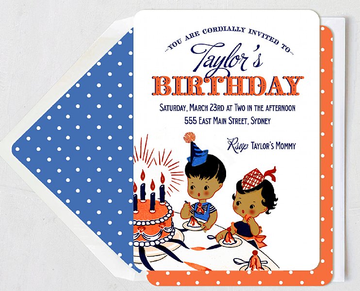 Vintage Birthday Invitation