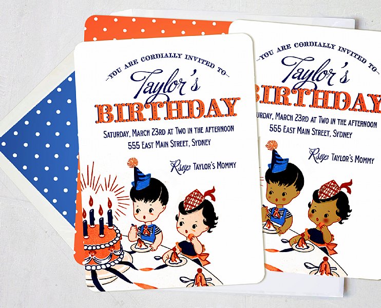 Vintage Birthday Invitation