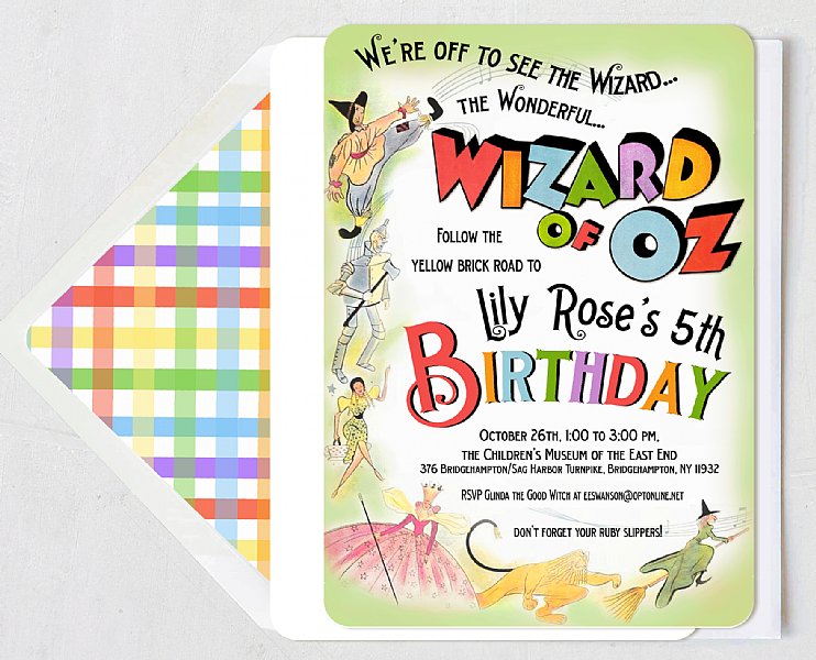 Wizard of Oz Invitation