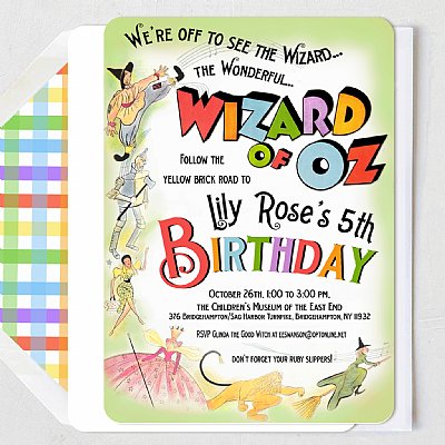 Wizard of Oz Invitation