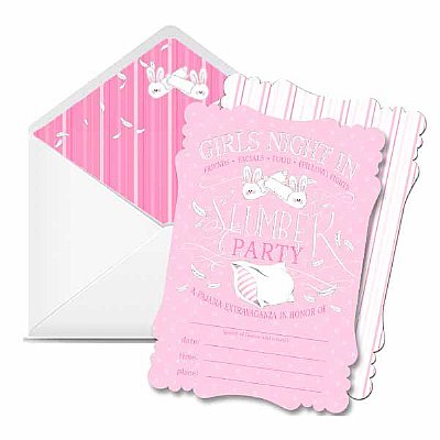 Slumber Party Fill-In-the-Blank Invitation Set