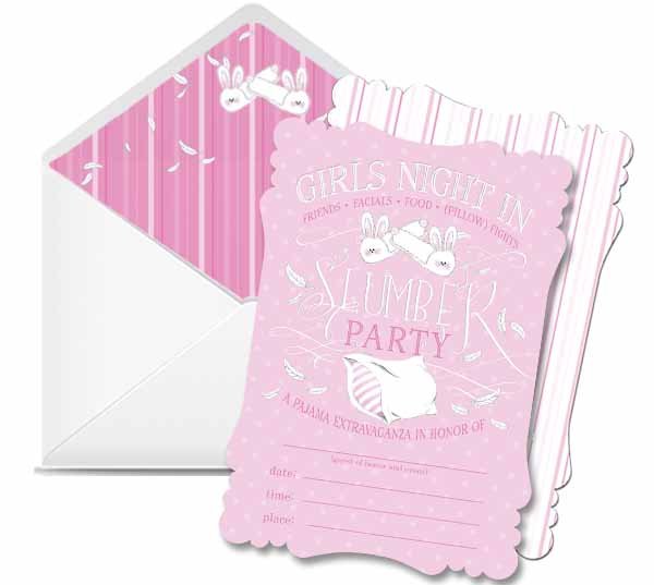 Slumber Party FillIntheBlank Invitation Set