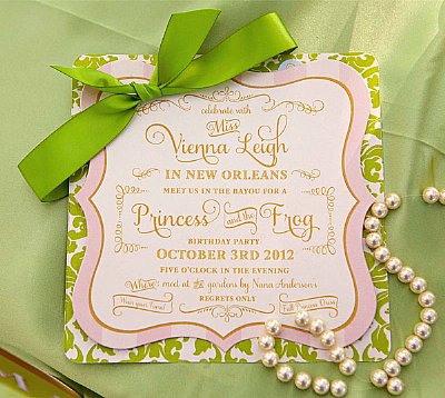 Princess and the Frog Invitation