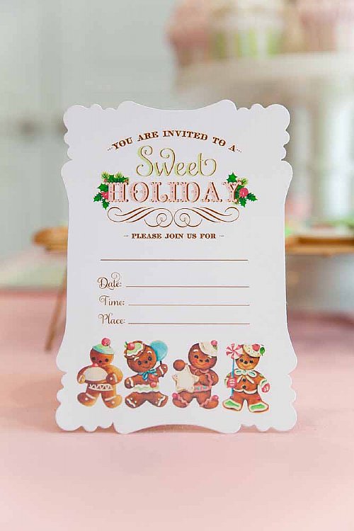 Sweet Holiday Fill-In-the-Blank Invitation Set