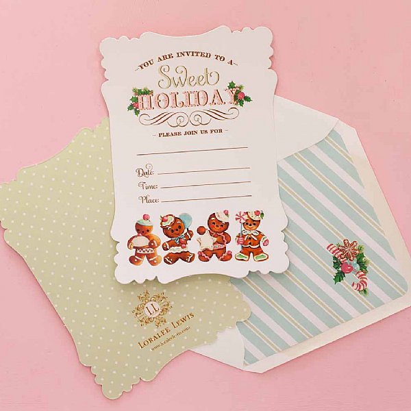 Sweet Holiday Fill-In-the-Blank Invitation Set