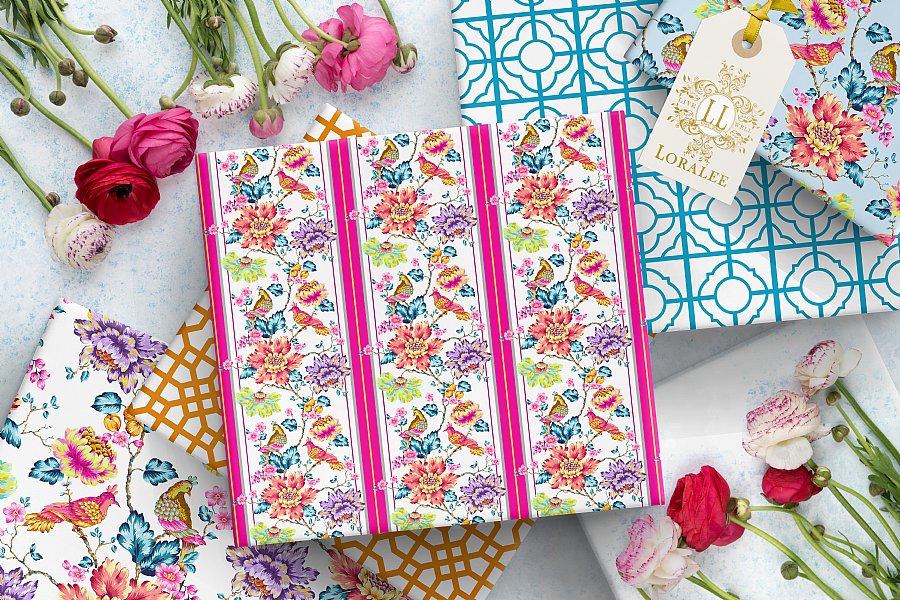 Jacobean Bird Gift Wrap