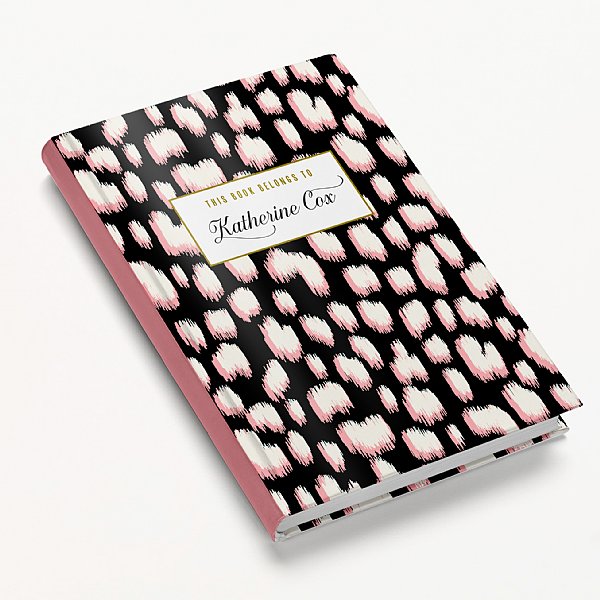 Personalized Cheetah Ikat Journal (Pink/Black)