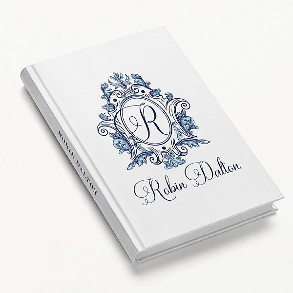 Personalized Crest Blue Journal