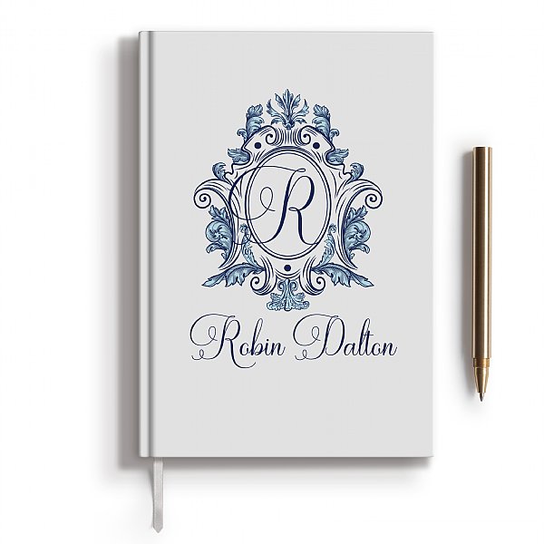 Personalized Crest Blue Journal