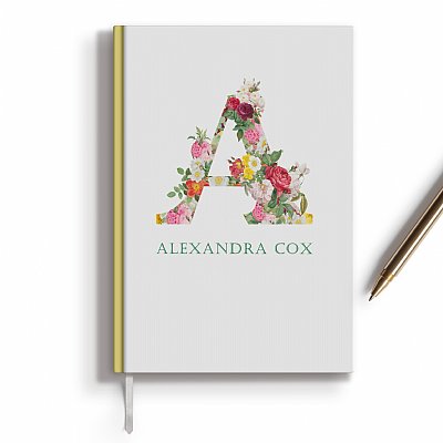 Personalized Floral Monogram Journal