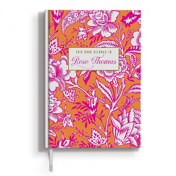 Personalized Spring Meadow Orange Journal