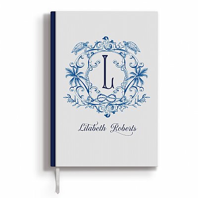 Personalized Blue Island Monogram Journal