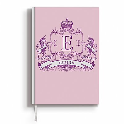 Personalized Unicorn Crest Monogram Journal