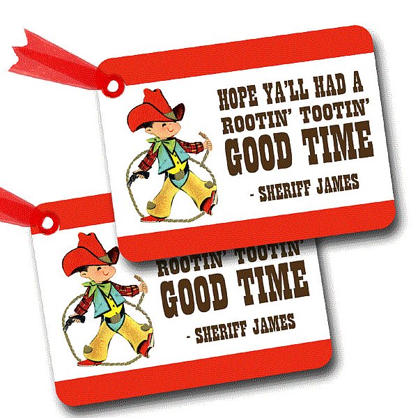 Buckaroo Large Favor Tags (Cowboy Version)