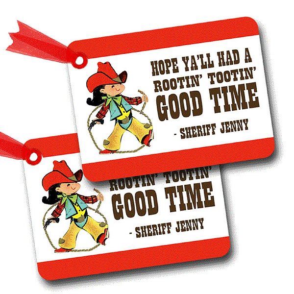 Buckaroo Large Favor Tags (Cowboy Version)