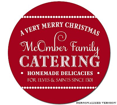 Mrs. Claus Catering Extra Large Stickers