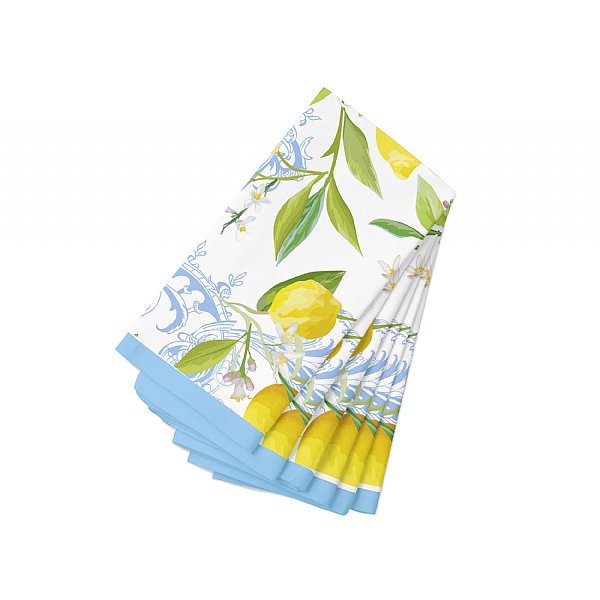 Lemon & Rococo Dinner Napkins, Set of 4 