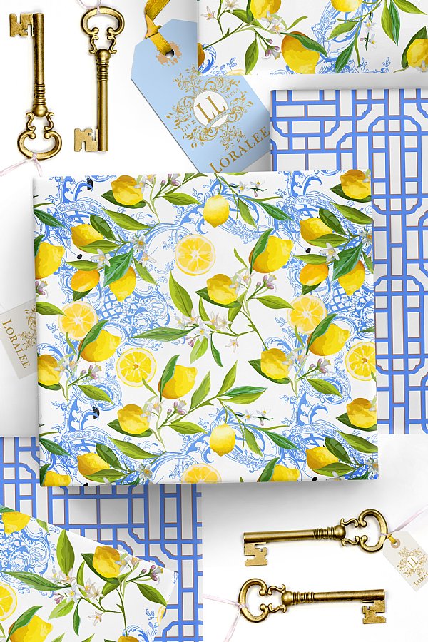 A Slice of Lemon & Rococo Collection Gift Wrap