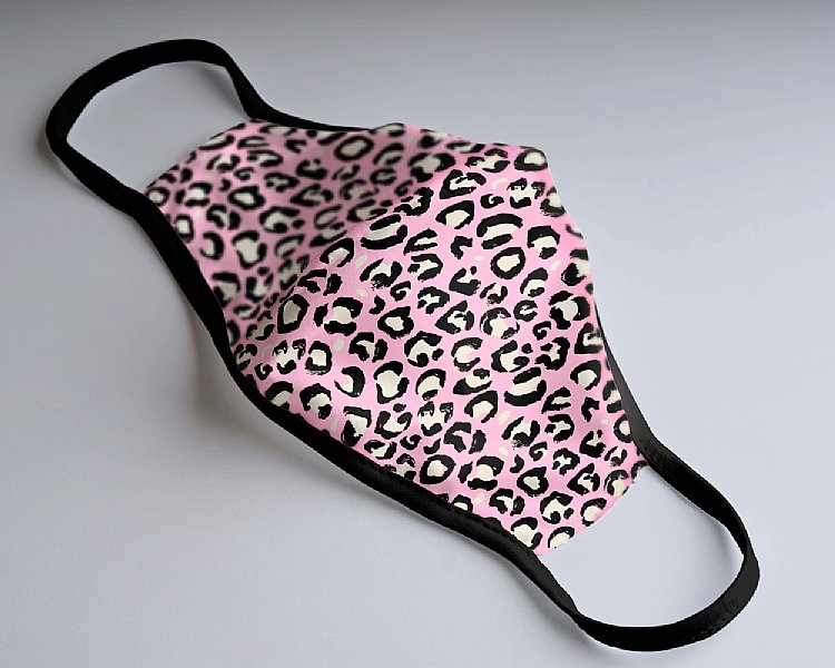 Leopard Light Pink Face Masks (Set of Four - Mix & Match)