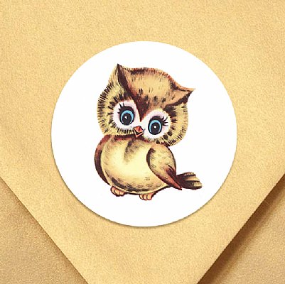 Owl Circle Stickers