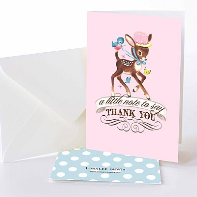 Little Deer Thank You Notes 